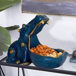 nantan Polyresin Hippopotamus Showpiece Cum Storage Box for Home Decor,Dining Room,Decorative Accent for Living Room,Office Décor (Multi color-27.5X15X20 cm)