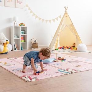 ATAA Alfombra de Juegos Reversible Grosor 1.5cm Colchoneta Infantil Plegable, Colchoneta de Juegos Plegable, Alfombra de Doble Cara, Impermeable, No tóxico, Color: (Unicornio)