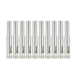 sourcingmap 10PCS 8mm Diamond Coated Hole Saws Drill Bits for Glass Ceramic Tile Marble Rock Porcelain Bottles Pots Brick