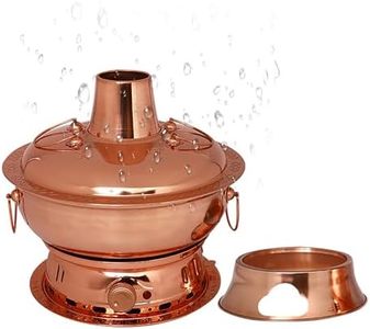 CVQWRJH Stainless Steel Charcoal Dry Ice Hot Pots Electric Carbon Double Heating Base, Split Design, Easy to Clean, Suitable for Family Gathering for Family/Friends, Parties,36CM