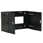 NavePoint 6U Patch Panel Bracket Wall Mount Patch Panel Rack for 19” Networking Equipment – Expandable Mounting Depth 9.5” to 15.5” 4U IT Rack 40lbs Weight Capacity Pre-Assembled
