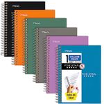 Five Star Personal Spiral Notebooks, 6 Pack, 1-Subject, College Ruled Paper, 7" x 4-3/8", Small Size, 100 Sheets, Assorted Colors (38028)