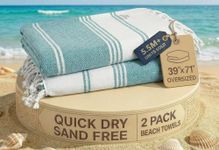 LANE LINEN Towels for Bath Large Size (2 Pack, 99x180 cm) - Soft Cotton Blend Turkish Bath Towels - Absorbent, Quick Dry & Lightweight - Ideal for Home, Spa, Gym, Pool, Picnic - Baltic
