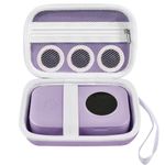 Labels Printer Case Compatible with Phomemo D30 D35 Label Maker, Fit for NIIMBOT D11 D110, Fit for JADENS D110, Case Easily Storage and Carry, Easily Store Your Printer, Tape, Usb Line (Purple)