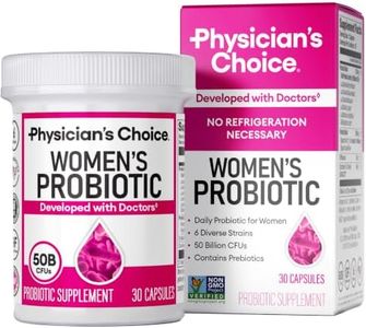 Physician's CHOICE Probiotics for Women - PH Balance, Digestive, UT, & Feminine Health - 50 Billion CFU - 6 Unique Strains for Her - Organic Prebiotics, Cranberry Extract+ - Women Probiotic - 30 CT