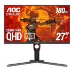 AOC Q27G3XMN 27" Mini LED Gaming Monitor, 2K QHD 2560x1440, 180Hz 1ms, 2X HDMI 2.0, 2X Display Port, Height Adjustable, Xbox/PS5/Switch Ready, 3-Year Zero-Bright-dot