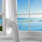 AGPTEK 300CM Window Seal for Portable Air Conditioner and Tumble Dryer, Air Exchange Guards with Zip & Hook Tape, Works with Every Mobile Air-Conditioning Unit