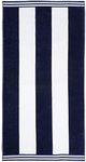 Superior Luxurious 100% Cotton Beach Towels, Oversized 34" x 64", Soft Velour Cotton and Absorbent Cotton Terry, Thick and Plush Striped Beach Towels - Blue Cabana Stripes