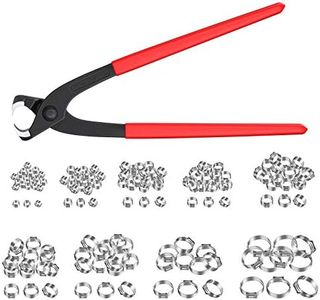 Kit d'Outils de Sertissage AMTOVL 130pcs Pince Colliers de Serrage 6-21mm en Acier Inoxydable Pince de Serrag Anneaux de Serrage de Sangle Pinces de Serrage d'Oreille Pince Tuyau de Serrage