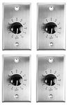 Rockville 4 VOL70100 100w 70v Stainless Wall Volume Control Zone Controllers