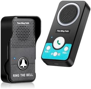 Wireless Doorbell with Speaker 2 Way Audio, Hands-Free Natural Conversation Door Bell Ringer Wireless, 1300Ft Range, 8 Level Volume, 4 Chimes, Battery Doorbell with Intercom for Home/Office/Classroom