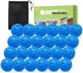 FINGER TEN Golf Practice Balls Plastic Colored Value 12/24/36 Pack, Limited Flight Sports Training Ball for Men Women, Indoor Outdoor Driving Range Backyard Use (Blue, 24 Pack)