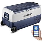 BODEGA 12 Volt Portable Refrigerator,38 Quart Car Freezer Camping Fridge Dual Zone APP Control, -4℉-68℉ Electric Compressor 36L Car Freezer 12/24V DC and 100-240V AC for Travel,RV, Road Trip