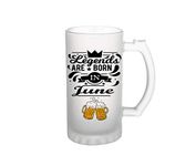 Vesh Bhusha Printed Birthday Month Quote Beer Glass Mug for Friends, Family and Loved Ones 16oz 470ml| Legends are Born in June
