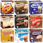 Cafféluxe Hot Chocolate Pods - Dolce Gusto Machine Compatible Pod Set - Pick Any 4 Packs from 9 Flavours (Galaxy, Bounty, Milky Way, Maltesers, Snickers, Mars) - Chocolate Milk Capsules