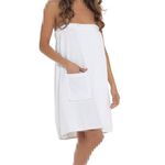 A2Z Womens Spa Towel Wrap Luxury 100% Cotton Bath Body Wrap - Towel Wrap White 8-10