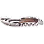 Laguiole En Aubrac Sommelier Waiters Corkscrew, Solid Horn Handle, Wine Opener with Foil Cutter & Bottle Opener, Polished Bolster