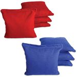 All Weather Cornhole Bags | Plastic (Resin) Corn Fill | 6"x6", 1LB, 10oz. Duck Canvas (Red/Blue)