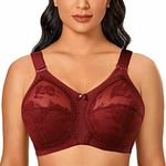 Ayigedu Ladies Plus Size Bra Minimiser Full Coverage Firm Hold Non Padded No Wired 48D