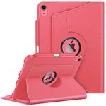 FINTIE Rotating Case Compatible with iPad 10th Generation (2022 Model) 10.9 Inch - 360 Degree Swivel Protective Stand Cover with Pencil Holder, Auto Wake/Sleep, Pink