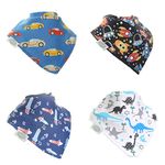 Ziggle - Bandana Dribble Bibs - Cotton Front Baby Bibs Newborn to 24 Months - Newborn Baby Gifts - Baby Bibs For Comfortable Kids - Boysterous