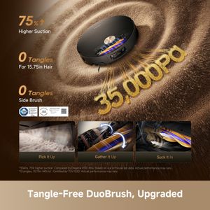 DREAME X60 MAX Ultra Robot Vacuum and Mop – Ultra-Thin, 35,000Pa, Self-Emptying