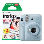 Fujifilm Instax Mini 12 Instant Camera with 20 Shot Film Pack - Pastel Blue