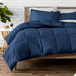 Bare Home Duvet Set - King Size - Ultra-Soft - Goose Down Alternative - Premium 1800 Series - 6.4 TOG - All Season Warmth Quilt - Comforter Set (King, Dark Blue)