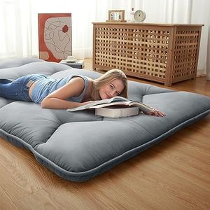 GarveeHome Japanese Futon Mattress for Adults Kids, Japanese Futon Floor Mattress, Roll Up Sleeping Mattress for Floor, Futon Floor Bed for Camping Trips Guest Room