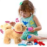 Interactive Walking Dog Toys for Kids, Electronic Pets Dog with Walking Talking Barking Singing Tail Wagging,Plush Realistic Robot Puppy Dog Toy Present Gifts for 2 3 4 5 Years Old Girls Boys Kids