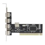 4 Ports USB 2.0 PCI Card Adapter,480Mb/s PCI Expansion Card to USB2.0 HUB Converter Adapter High Speed PCI Expansion Card Adapter for PC Desktop Computer