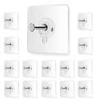 DRONTER Self Adhesive Hooks for Wall Heavy Duty Strong Nail Free for Hanging Photo Frame (Transparent) Stainless Steel- (Pack of 10, Nail Free)