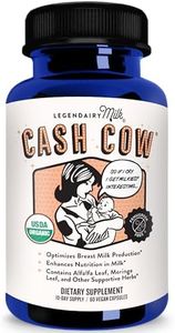 Legendairy Milk® Cash Cow® - Contains Alfalfa and Moringa - Fenugreek Free - Certified Organic by QAI, Certified Vegan, Non-GMO Project Verified, Certified Halal, and Certified Kosher