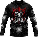 CHAOS MONKEY Unisex Mens Hoodies 3d Print Pullover Hooded Sweatshirt Hoodie for Men Women, Blackred1, Small