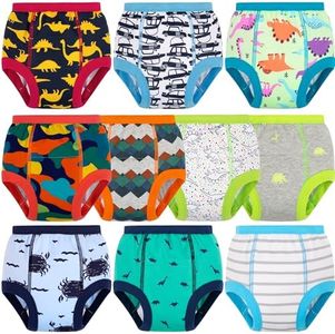 BIG ELEPHANT 10-Packs Absorbent Unisex Potty Training Pants for Boys & Girls,9-10Y