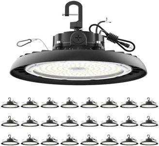 LED High Bay Lights 180W UFO Shop Lights 32400 LM 6000K IP65 Commercial Bay Lighting Fixture 5ft Cable Plug & Play for Warehouse Factory Garage Workshop Barn 24 Pack