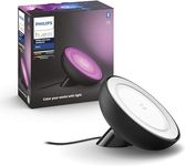 Philips Hue White & Color Ambiance Bloom Tischleuchte (500 lm), dimmbare Tischlampe für das Hue Lichtsystem mit 16 Mio. Farben, smarte Lichtsteuerung über Sprache oder App, schwarz