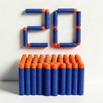 Foam Bullet Dart Bullets for Strike Elite Guns Darts for N-Strike Elite Series Blasters Soft Refill/Nerf Bullets/Nerf Gun Ammo/Foam Blaster Bullets Darts for Toys Guns (Blue 20 Pcs)
