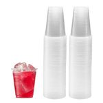 9 Oz Plastic Cups Disposable - (Pack of 80) Clear Party Drinking Cups, BPA-Free Everyday Transparent Plastic Cups for Cold Water, Soda, Iced Tea, Juice or Any Occasion