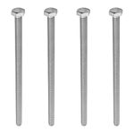 MroMax M6 Hex Bolt M6-1 x 120mm Hex Bolt Hex Head Screw Bolts 304 Stainless Steel Fully Threaded Hex Tap Bolts 4Pcs