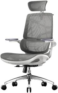 SIHOO M59AS Ergonomic Office Chair, Desk Chair with 3D Coordinated Flip-up Armrests, Computer Chair with Dual Back Design and Adaptive Dynamic Lumbar Support(Grey)