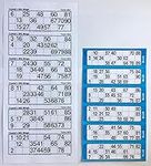 Crystals 600 EXTRA LARGE BINGO FLYERS - BINGO TICKETS FOR VISUALLY IMPAIRED - WHITE