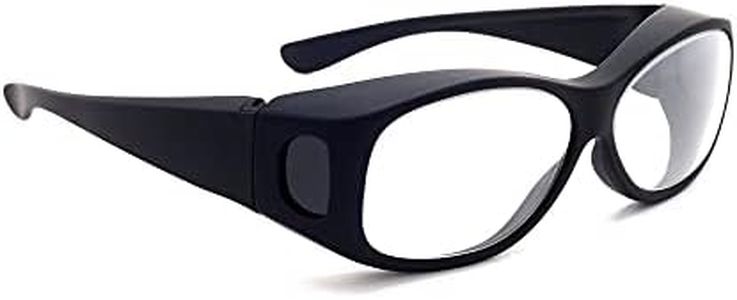 Radiation Safety Glasses - Fitovers In Large Plastic Black Safety Frame With Permanent Side Shields