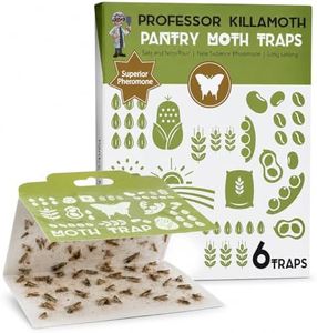 Superior Pantry Moth Traps with Pheromones Prime | No Insecticides | Safe, Non-Toxic and Child and Pet Friendly | Superior Attractant - 6 Traps