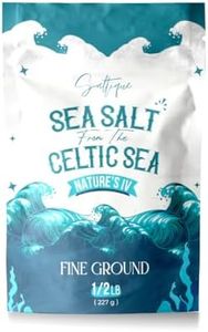 Saltique Celtic Sea Salt Fine Ground Organic From the Celtic Sea - Celtic Organic Salt Packed with 82 Minerals Helping You Stay Hydrated, Improve Electrolyte Balance, and Experience Optimal Muscle and Nerve Function - Doctor Recommended (1/2lb)