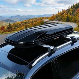 Rooftop Cargo Box Carrier, 19.4 Cubic Hardshell Rooftop Cargo Carrier, Dual-Side Opening, Universal Fit for Cars & SUVs, 165Lbs Weight Capacity with Secure Straps&Keys