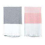 madake Bamboo Ultra Soft & Thin Turkish Towel- 160x75cm|Quick Dry, Super Absorbent, Anti Bacterial|Extra Large Bath Towel for Men and Women|Ideal for Bath, Travel, Gym, Beach, Pool, and Yoga|Pack of 2