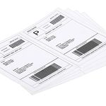 Tapsin 200 Labels Half Sheet Matte Blank White Round Corner Self Adhesive Shipping Labels for Laser and Ink Jet Printers 100 Sheets