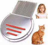Flea Comb for Cats& Dogs,Lice Comb for Kids,Nit Comb,Peine Para Piojos-Stainless Steel Quick Results for Head Lice,Pets Fleas Thick Hair&Fine Hair (RED)