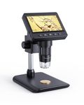 AOPICK Coin Microscope-LCD Digital Microscope 1000X, 1080P Coin Magnifier for Error Coins with 8 Adjustable LED Lights, PC View, Compatible with MacOS Windows-Black, 307-B